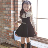 韩国童装6春季新款背带裙2-7岁女童公主百褶裙5儿童3背心连衣裙4