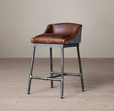 loft美式铁艺吧台椅吧凳 创意休闲实木咖啡厅酒吧桌椅组合升降