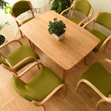 实木餐椅现代简约布艺咖啡厅桌椅木质设计师椅子美甲椅靠背办公椅