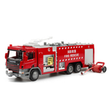凯迪威合金工程车消防车救火车玩具车模型119儿童玩具车汽车模型