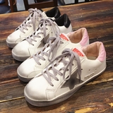 2016夏新款星星鞋韩国做旧运动鞋系带小白鞋女真皮透气板鞋休闲鞋