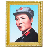 毛主席画像毛泽东有框壁画壁饰挂像老年像客厅人物家居带框装饰画