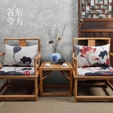 原创现代中式设计棉麻茶楼椅垫餐椅垫太师椅垫餐桌椅子仿古椅坐垫