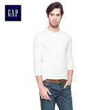 Gap长袖T恤男 经典款纯色休闲长袖套头衫时尚流行男装 男装752712