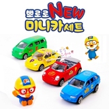 韩国进口 PORORO 小企鹅 回力汽车 儿童玩具车 惯性车 4个装