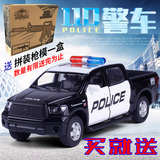 警车中国特警1:32丰田坦途皮卡美国警车玩具车合金汽车模型越野车