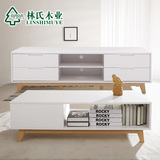 林氏木业1.5米长电视柜茶几组合简约现代客厅卧室地柜矮柜HY-U1