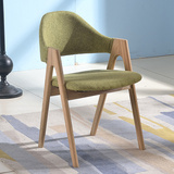 布艺餐椅创意欧式伊姆斯实木椅子新中式家用餐椅软包泰国椅休闲椅