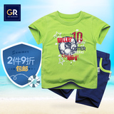 geras童装男童夏装套装2016新款儿童3-5-7-9周岁短袖T恤衣服