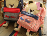 外贸原单韩国立体小熊儿童书包幼儿园书包双肩包超赞男女童旅行包