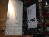 宜家代购IKEA 百灵双门衣柜卧室衣橱储物柜收纳柜 欧式简约风白色
