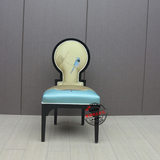 新中式酒店餐厅餐椅 客厅靠背休闲椅 现代实木洽谈椅子 休闲椅
