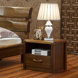 现代中式实木床头柜　简约抽屉储物柜床边柜组装包邮