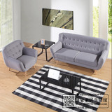欧式美式沙发组合三人双人简约现代皮艺客厅卧室创意沙发厂家直销