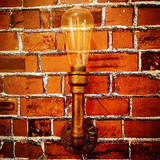 loft复古工业水管壁灯表创意铁艺灯具个性餐厅走廊过道简约壁饰