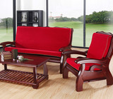 带靠背红木质沙发坐垫连体防滑高密海绵可拆卸加厚冬天实木沙发垫