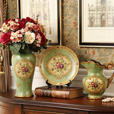 家居装饰品 欧式摆件 陶瓷花瓶三件套 奢华装饰品客厅 时尚工艺品