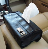 黑色可爱米奇座式车用纸巾盒卡通椅背挂式车载抽纸盒创意汽车用品