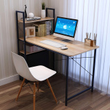 蔓斯菲尔电脑桌简约台式家用电脑桌办公学习桌写字台带书架组合