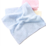 金号毛巾 专柜正品 纯棉提缎素色小方巾 婴儿口水巾 柔软F014