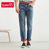 Baleno/班尼路男装新品 青少年微弹百搭低腰牛仔裤 时尚休闲裤子