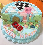 个性创意定制生日蛋糕上海麦德香蛋糕同城配送儿童周岁汽车总动员