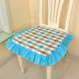 田园布艺纯棉含芯方形坐垫 椅垫可拆洗餐椅垫家美逸1