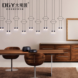 设计师吊灯几何图形现代简约线条灯自由造型餐厅卧室客厅LED吊灯