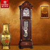 霸王钟表落地钟客厅12音簧木质实木手工雕刻欧式机械地钟豪华立钟
