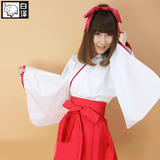 白泽 动漫cosplay女装全套改良振袖巫女服V家初音miku日本短和服