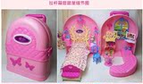 品牌新款梦幻芭比娃娃甜甜屋套装大礼盒拉杆旅行箱娃娃家具时装礼