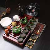 紫砂茶具套装特价整套电磁炉四合一实木茶盘功夫紫砂茶杯茶壶茶道
