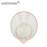 meritcook烘焙工具大小量杯套装带刻度塑料量杯刻度杯100ml/250ml