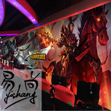 3D网吧网咖游戏背景主题墙 吊顶无纺布墙纸无缝壁画 LOL英雄联盟