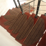 欧式实木楼梯地毯 免胶自粘 楼梯踏步垫 自吸 楼梯垫防滑定制