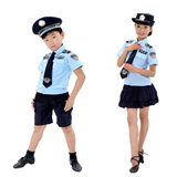儿童小军装小交警演出服幼儿园男女舞台摄影小警察制服交警表演服