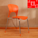 日益红 休闲塑料椅简约铁艺餐椅洽谈桌椅快餐椅麻将靠背椅子特价