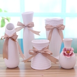 现代简约白瓷陶瓷花瓶花器插花客厅摆件餐桌家居饰品创意欧式摆设