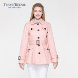 Teenie Weenie小熊2015专柜正品女装纯色风衣外套TTJT51211A