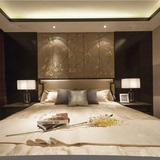 新中式全实木水曲柳双人床 现代明清古典家具床 酒店宾馆标准间床