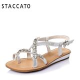 STACCATO/思加图夏季专柜同款休闲低跟女鞋平跟凉鞋9RQ08BL5