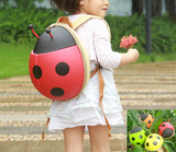 韩版幼儿园宝宝瓢虫双肩包可爱背包男女儿童蘑菇旅游包小学生书包
