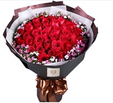 33朵红玫瑰花束 生日鲜花速递北京朝阳区海淀丰台大兴同城送花店