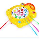 儿童钓鱼玩具 电动大号双层磁性旋转钓鱼套装 宝宝益智玩具 362