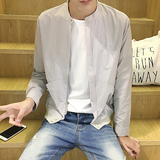 夏季修身型夹克男青年韩版超薄款长袖防晒衣学生休闲帅气外套潮流