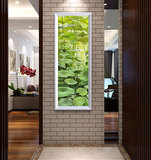 玄关装饰画 竖版单幅走廊壁画过道墙画客厅餐厅有框挂画植物 风景