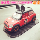 创意迪士尼 Mini cooper车模型宝马车香水座汽车摆件车载香片摆件