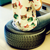 包邮创意3D仿真轮胎车轱辘车轮泡沫粒子毛绒抱枕靠垫坐垫懒人凳子