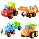 益智宝宝玩具汽车工程车惯性车回力挖掘机/自卸车/搅拌车/拖拉机