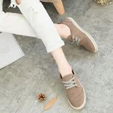 2016夏季新款真皮韩版单鞋系带低跟平底低帮鞋文艺复古防滑女鞋